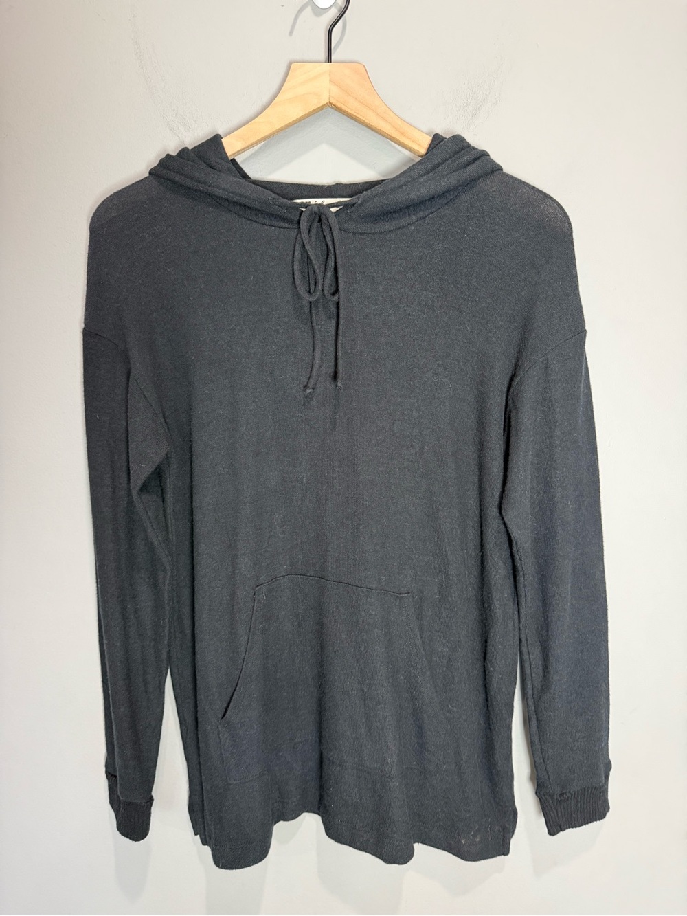 Michael Stars Black Pullover Hoodie Size Medium Made in USA